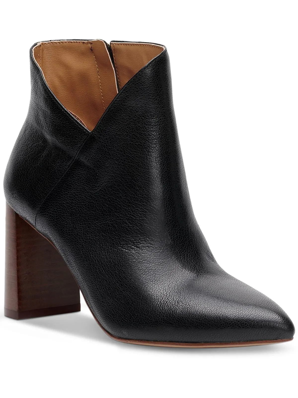 Abrina Womens Leather Block Heel Shooties