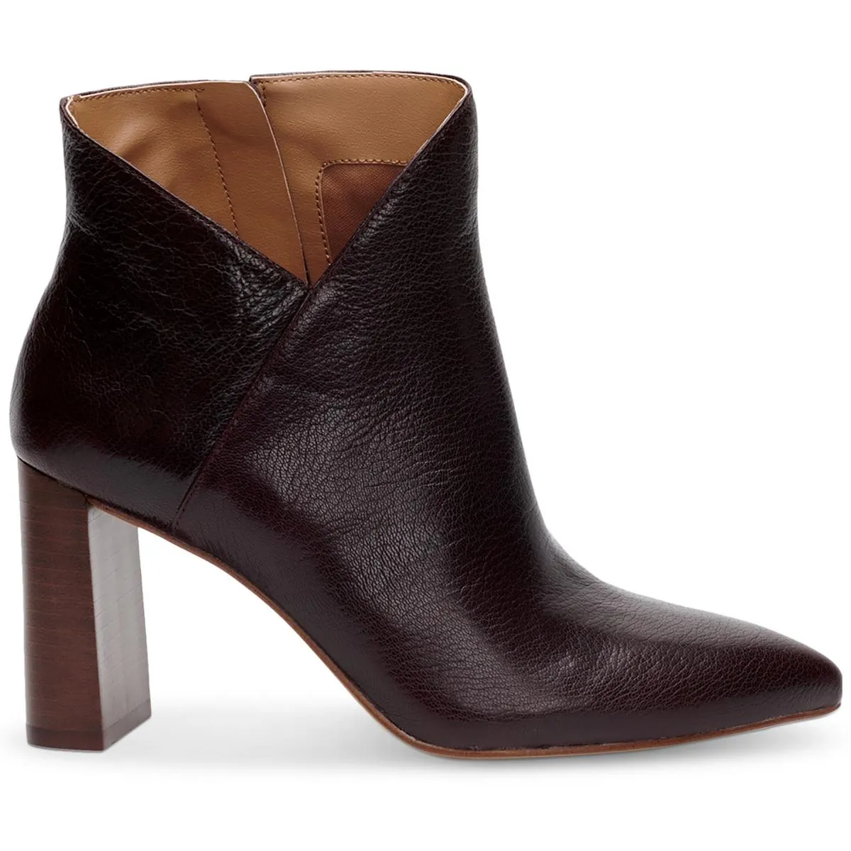 Abrina Womens Leather Block Heel Shooties