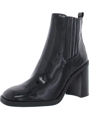 Acker Womens Faux Leather Slip On Chelsea Boots