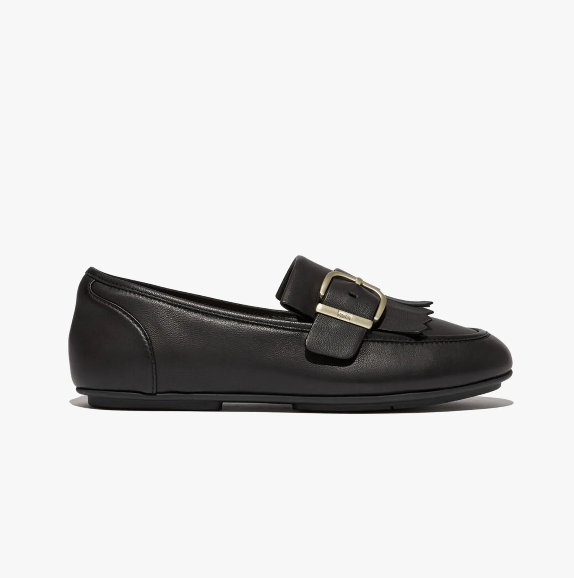 ALLEGRO FRINGE BUCKLED Womens Loafers Black