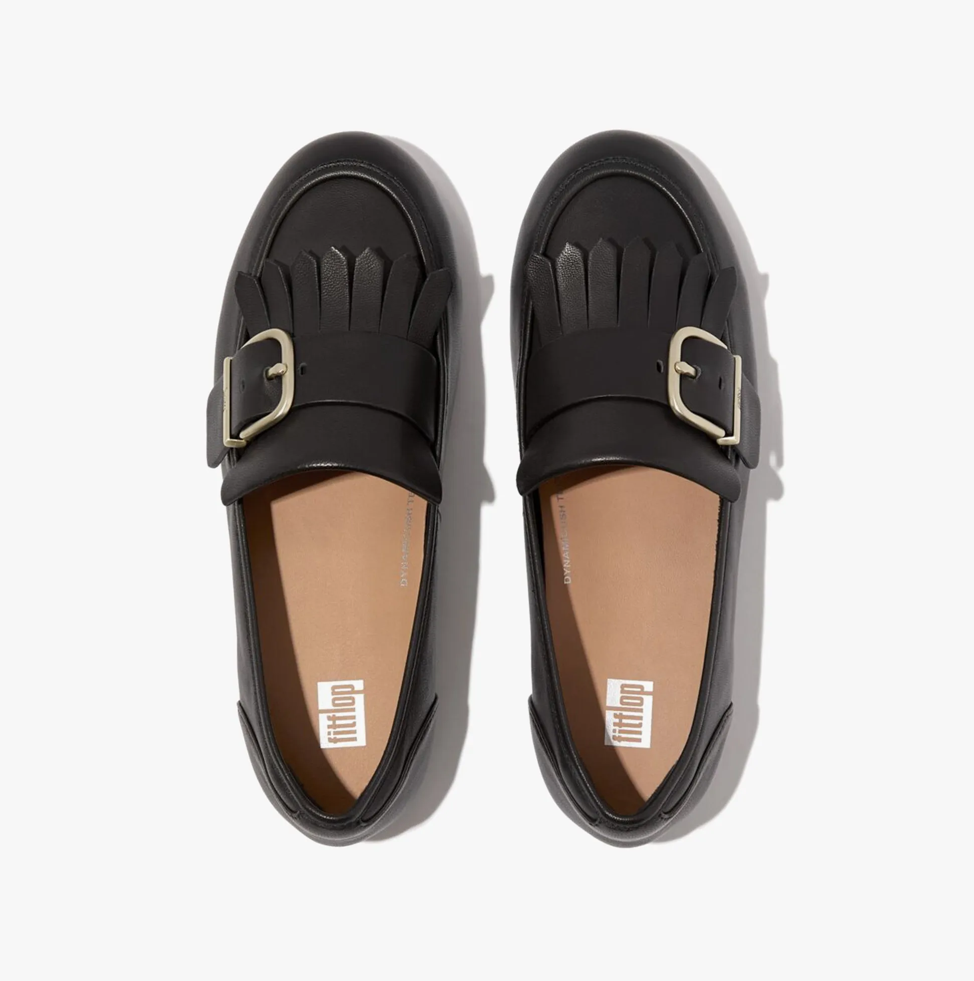 ALLEGRO FRINGE BUCKLED Womens Loafers Black