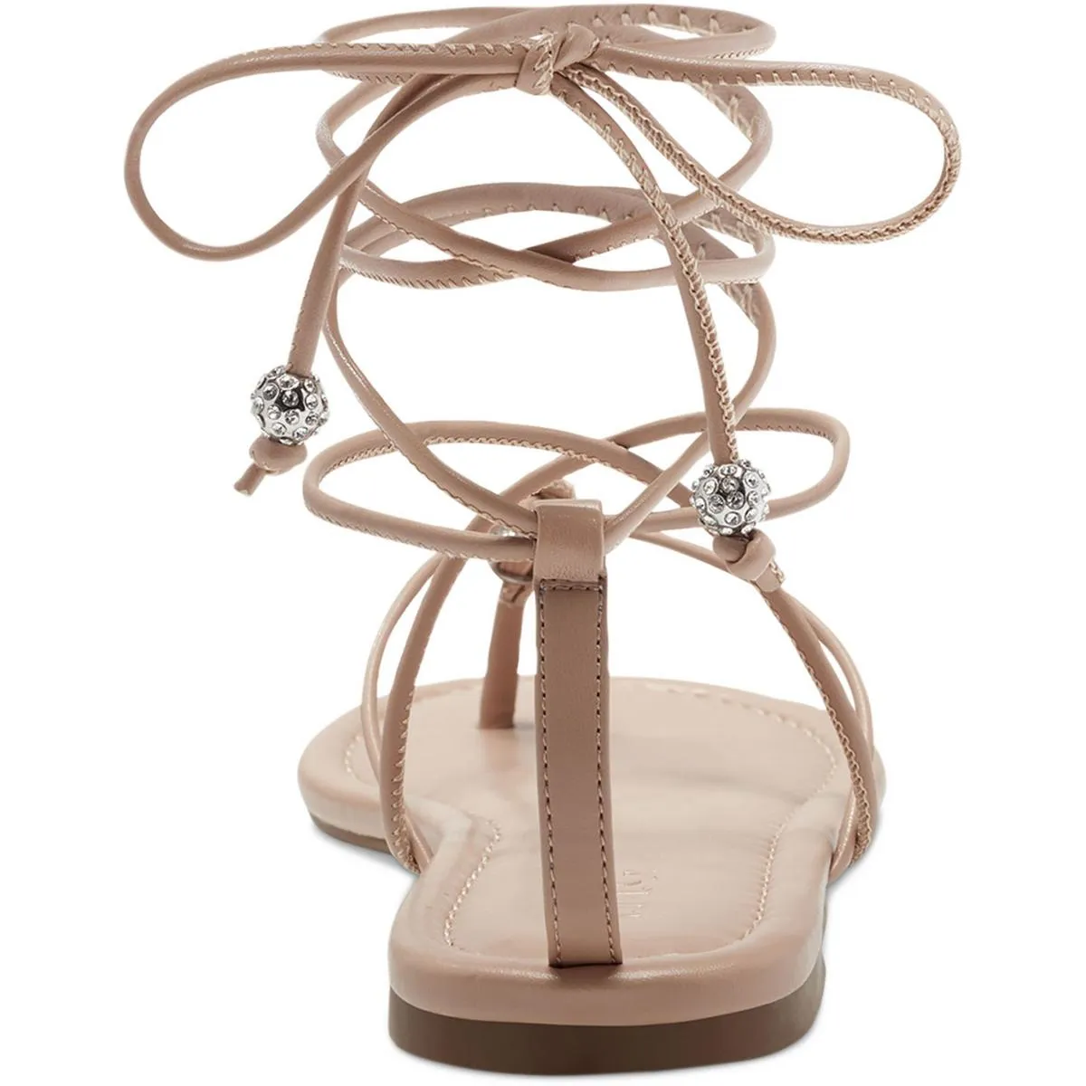 Amille Womens Faux Leather Ankle Tie Strappy Sandals