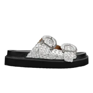 Auggie Woven Footbed Sandal -MARC FISHER