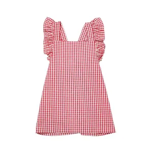 Baby Girls Skye Check Dress In Red