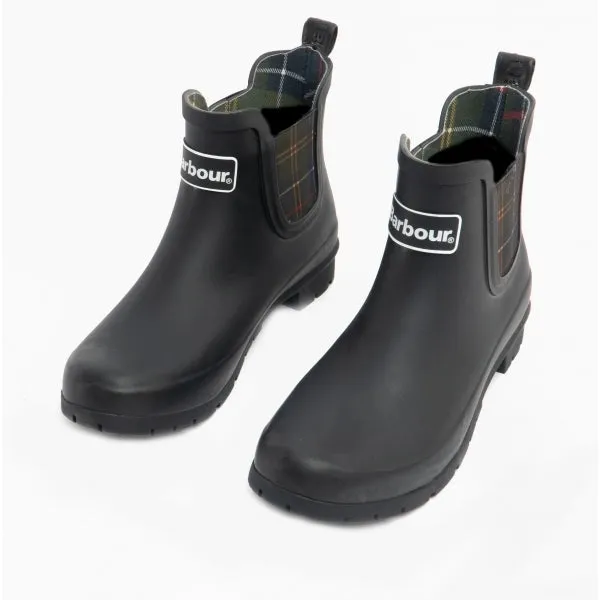Barbour KINGHAM Womens Rubber Ankle Wellington Boots Black