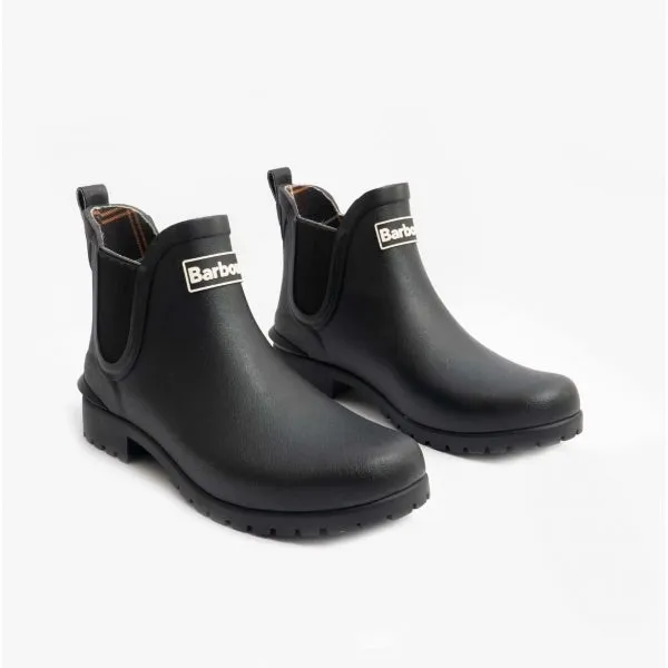 Barbour WILTON Womens Chelsea Wellington Boots Black