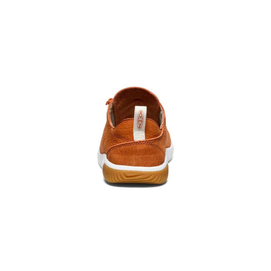 Big Kids' KNX Leather Sneaker  |  Gold Flame/Star White KEEN