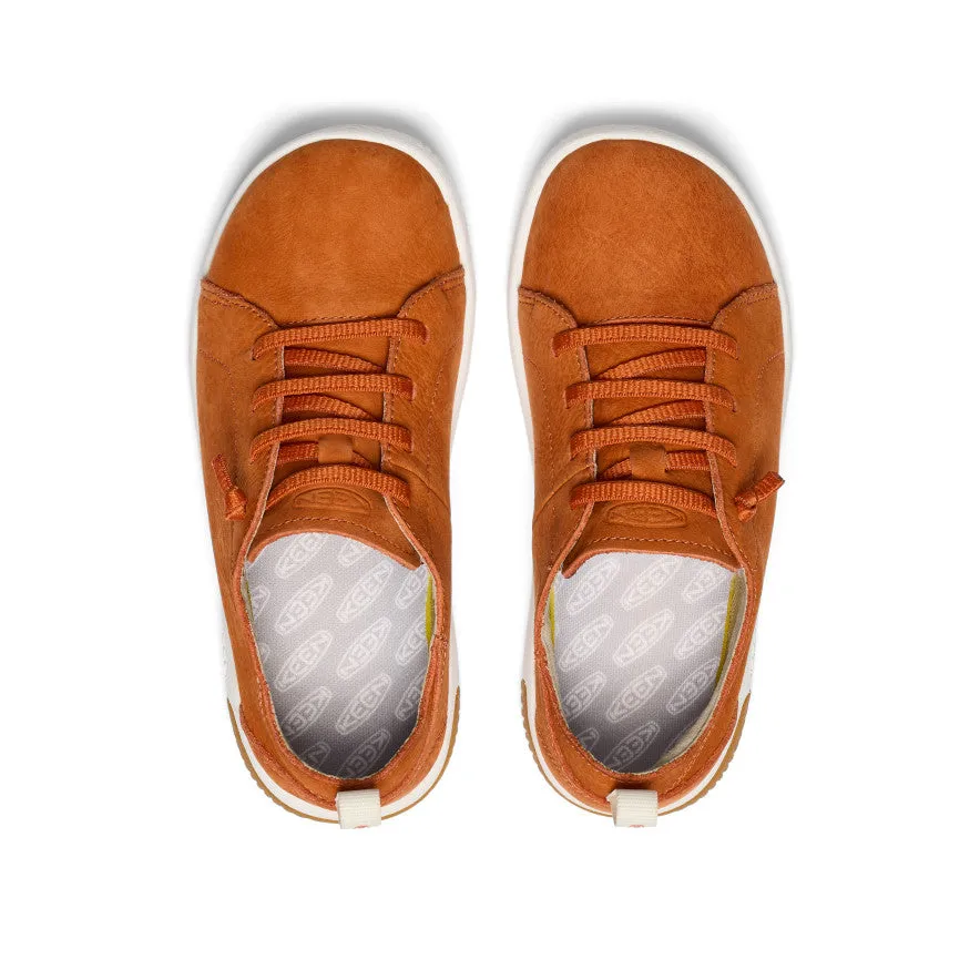 Big Kids' KNX Leather Sneaker  |  Gold Flame/Star White KEEN