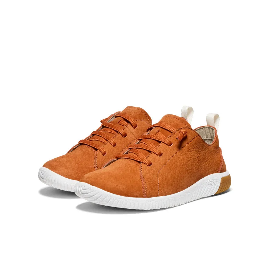 Big Kids' KNX Leather Sneaker  |  Gold Flame/Star White KEEN