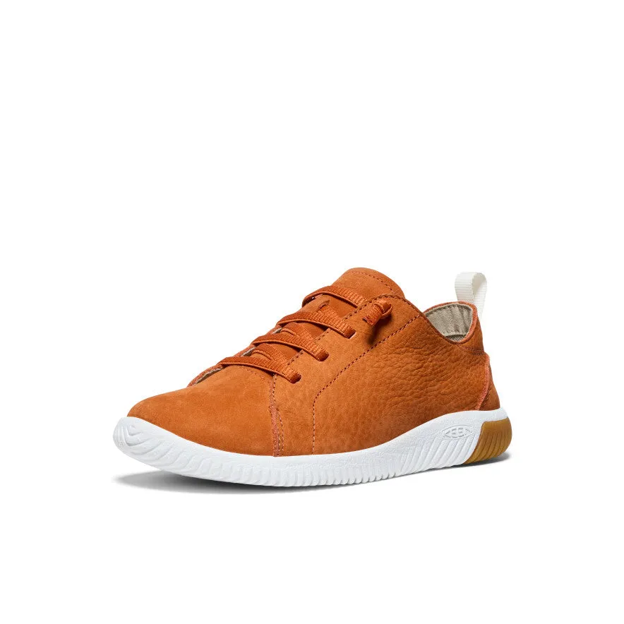 Big Kids' KNX Leather Sneaker  |  Gold Flame/Star White KEEN