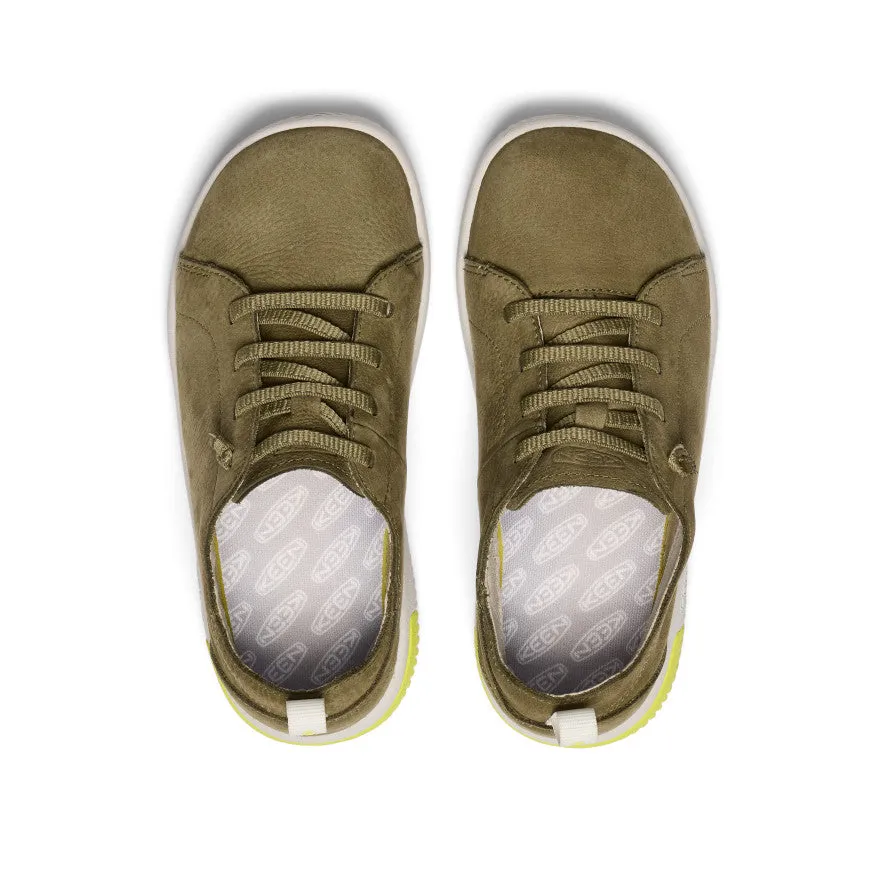 Big Kids' KNX Leather Sneaker  |  Martini Olive/Evening Primrose KEEN