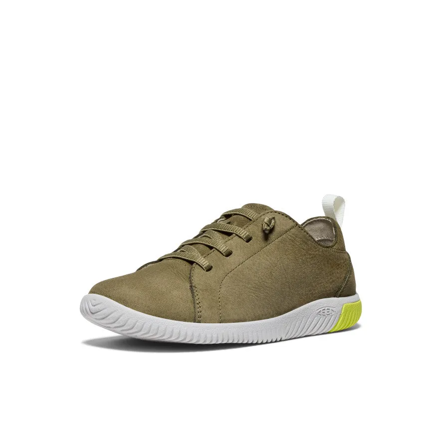 Big Kids' KNX Leather Sneaker  |  Martini Olive/Evening Primrose KEEN