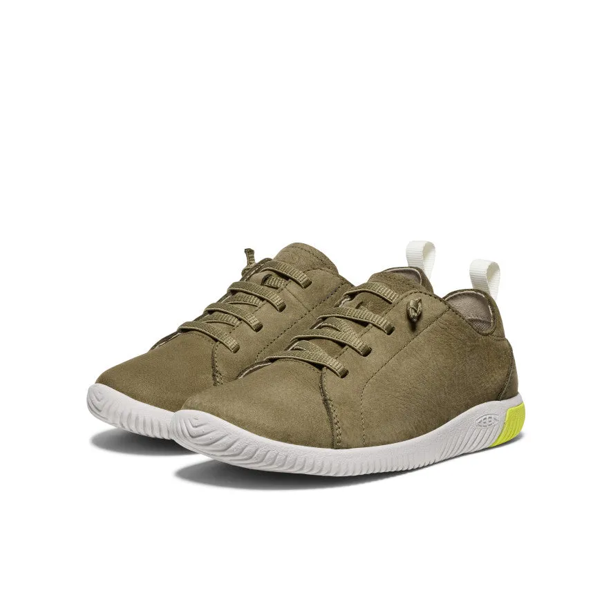 Big Kids' KNX Leather Sneaker  |  Martini Olive/Evening Primrose KEEN