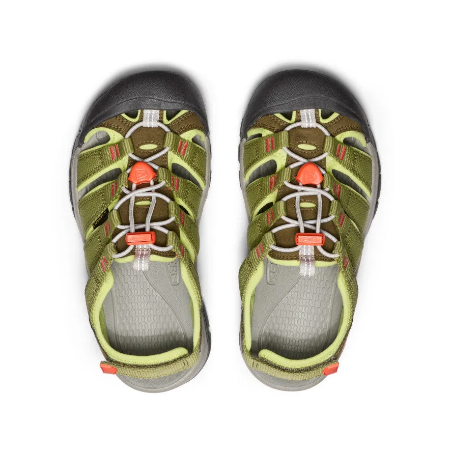 Big Kids' Newport Boundless Sandal  |  Dark Olive/Scarlet Ibis KEEN