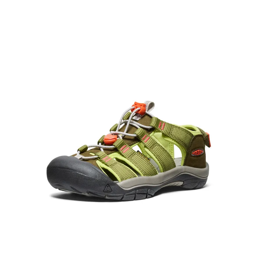 Big Kids' Newport Boundless Sandal  |  Dark Olive/Scarlet Ibis KEEN