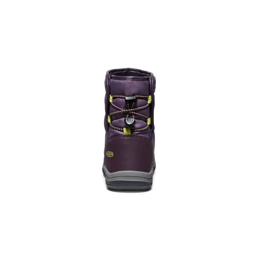 Big Kids' Puffrider Waterproof Winter Boot  |  Black Plum/Daiquiri Green KEEN