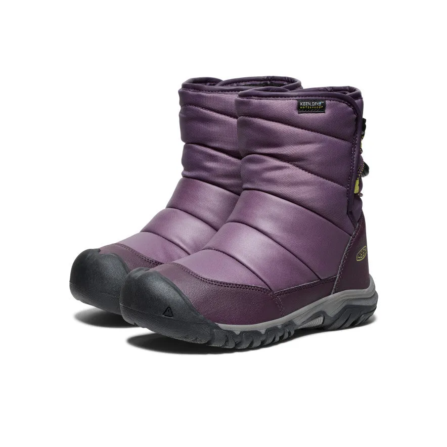 Big Kids' Puffrider Waterproof Winter Boot  |  Black Plum/Daiquiri Green KEEN