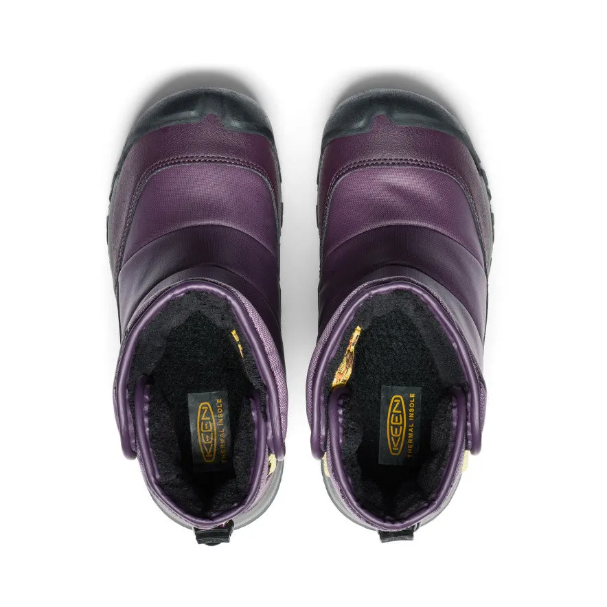 Big Kids' Puffrider Waterproof Winter Boot  |  Black Plum/Daiquiri Green KEEN