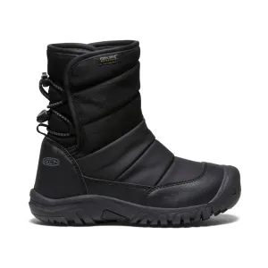 Big Kids' Puffrider Waterproof Winter Boot  |  Black/Steel Grey KEEN
