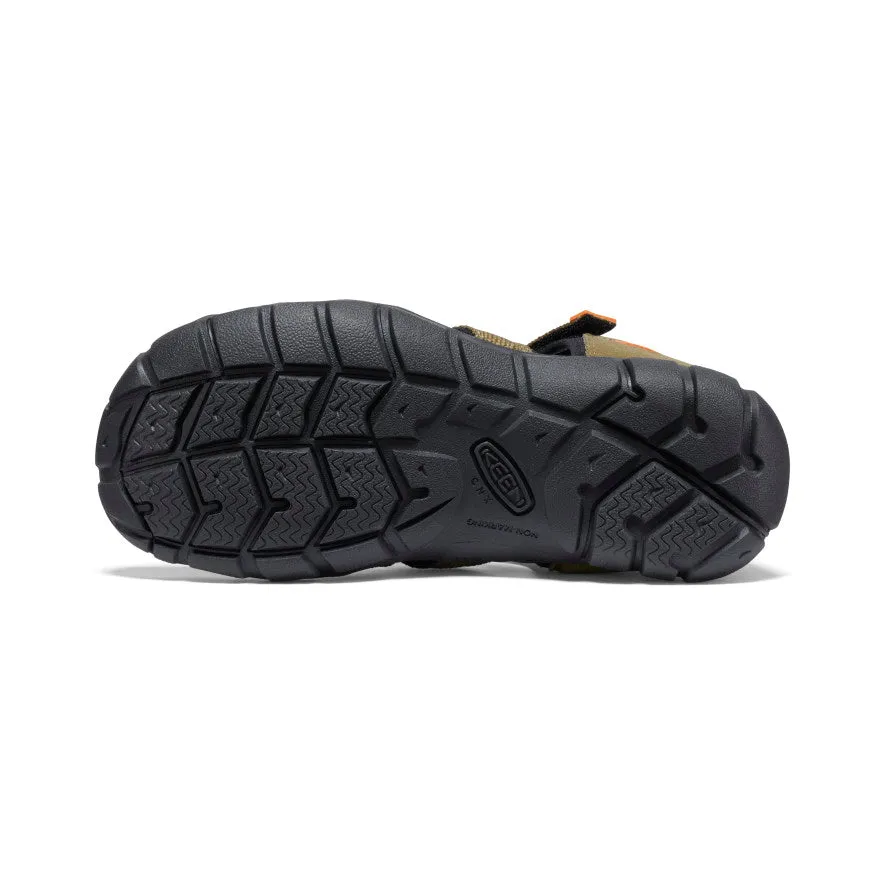 Big Kids' Seacamp II CNX  |  Dark Olive/Gold Flame KEEN