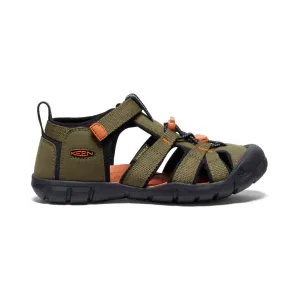 Big Kids' Seacamp II CNX  |  Dark Olive/Gold Flame KEEN