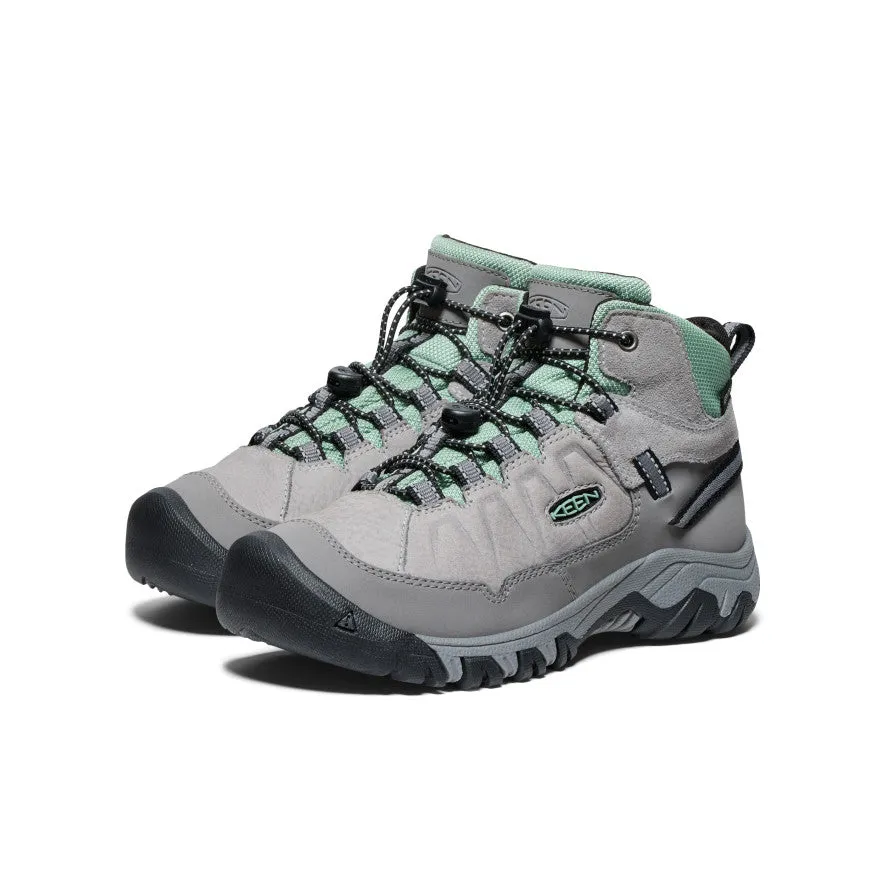 Big Kids' Targhee IV Waterproof Hiking Boot  |  Alloy/Granite Green KEEN