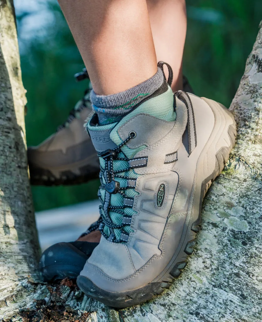 Big Kids' Targhee IV Waterproof Hiking Boot  |  Alloy/Granite Green KEEN