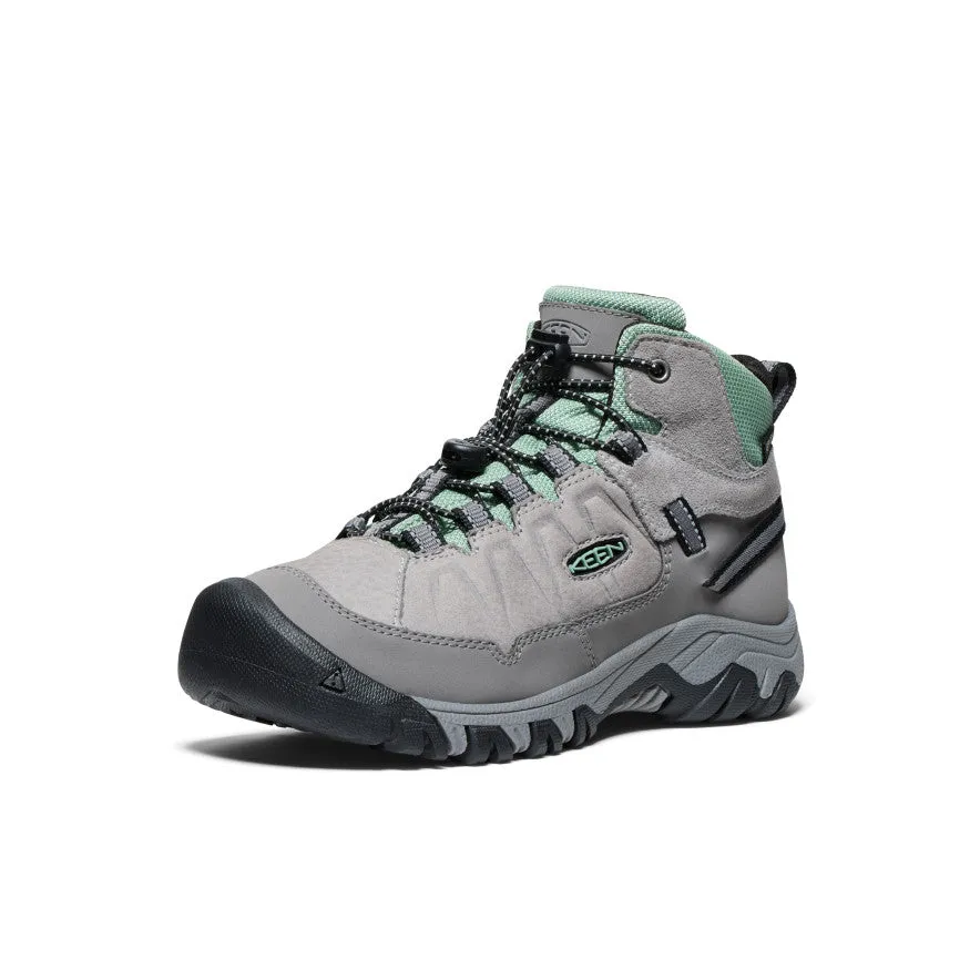 Big Kids' Targhee IV Waterproof Hiking Boot  |  Alloy/Granite Green KEEN