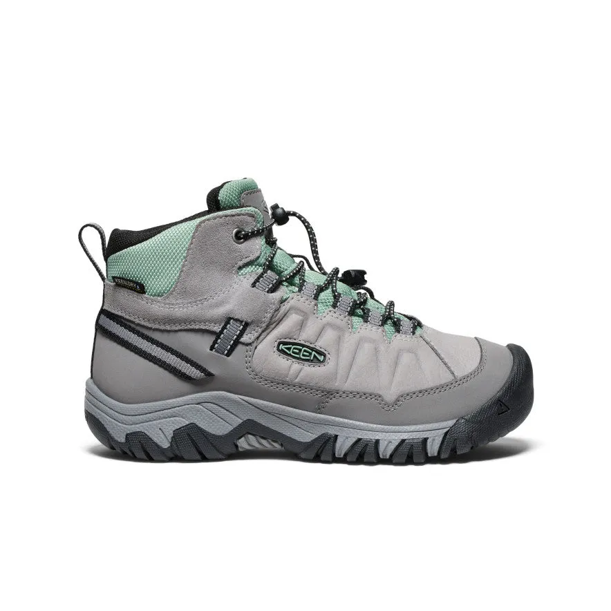 Big Kids' Targhee IV Waterproof Hiking Boot  |  Alloy/Granite Green KEEN