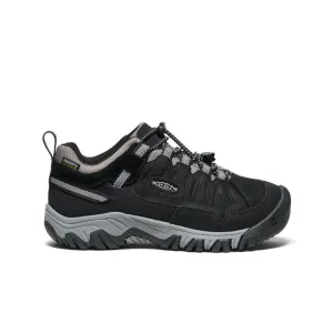Big Kids' Targhee IV Waterproof Hiking Shoe  |  Black/Steel Grey KEEN