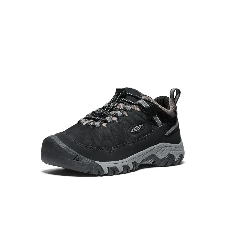 Big Kids' Targhee IV Waterproof Hiking Shoe  |  Black/Steel Grey KEEN