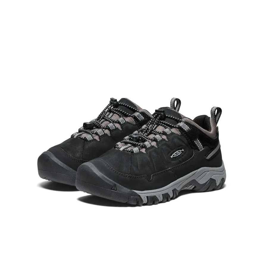 Big Kids' Targhee IV Waterproof Hiking Shoe  |  Black/Steel Grey KEEN