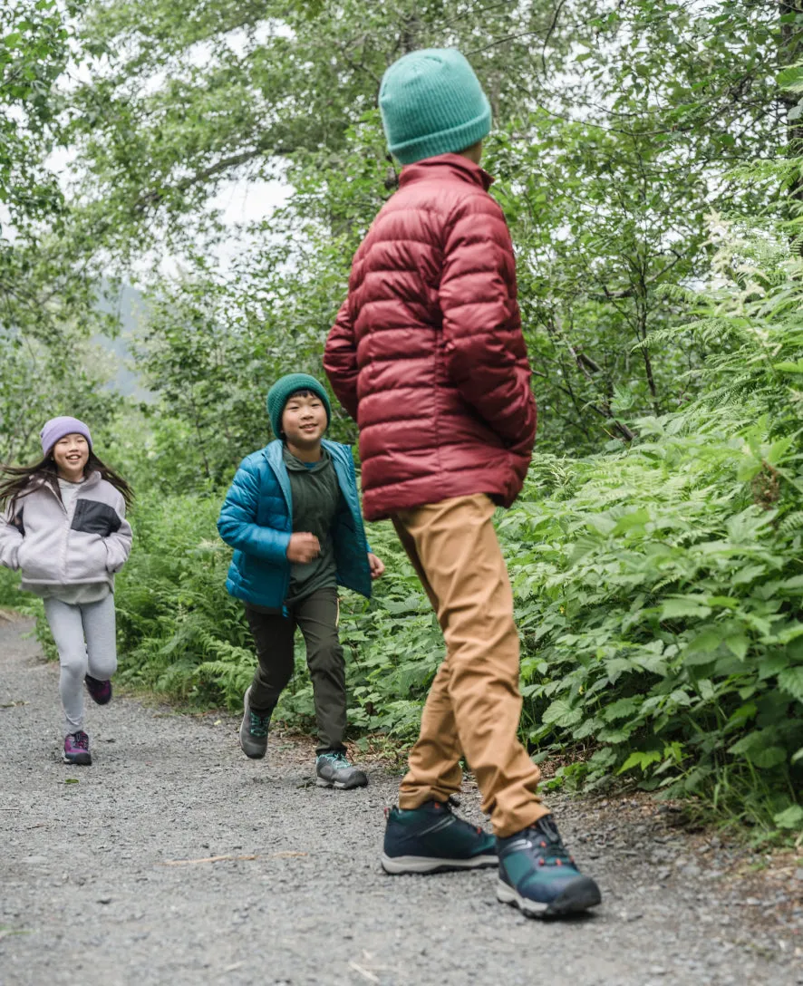 Big Kids' Wanduro Waterproof Boot  |  Fjord Blue/Fuchsia Purple KEEN