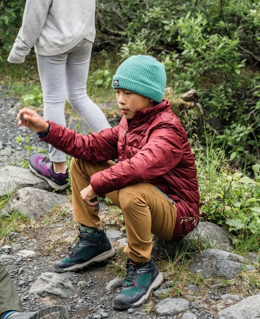 Big Kids' Wanduro Waterproof Boot  |  Fjord Blue/Fuchsia Purple KEEN