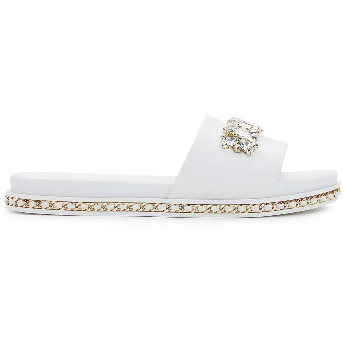 Bijou Womens Flats Embellished Flip-Flops