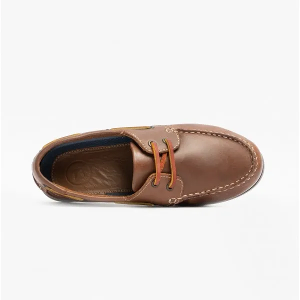 Blakeseys SOPHIE Womens Leather Deck Shoes Waxy Brown