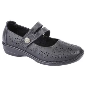 Boulevard CHARLOTTE Womens Leather Mary Jane Shoes Black