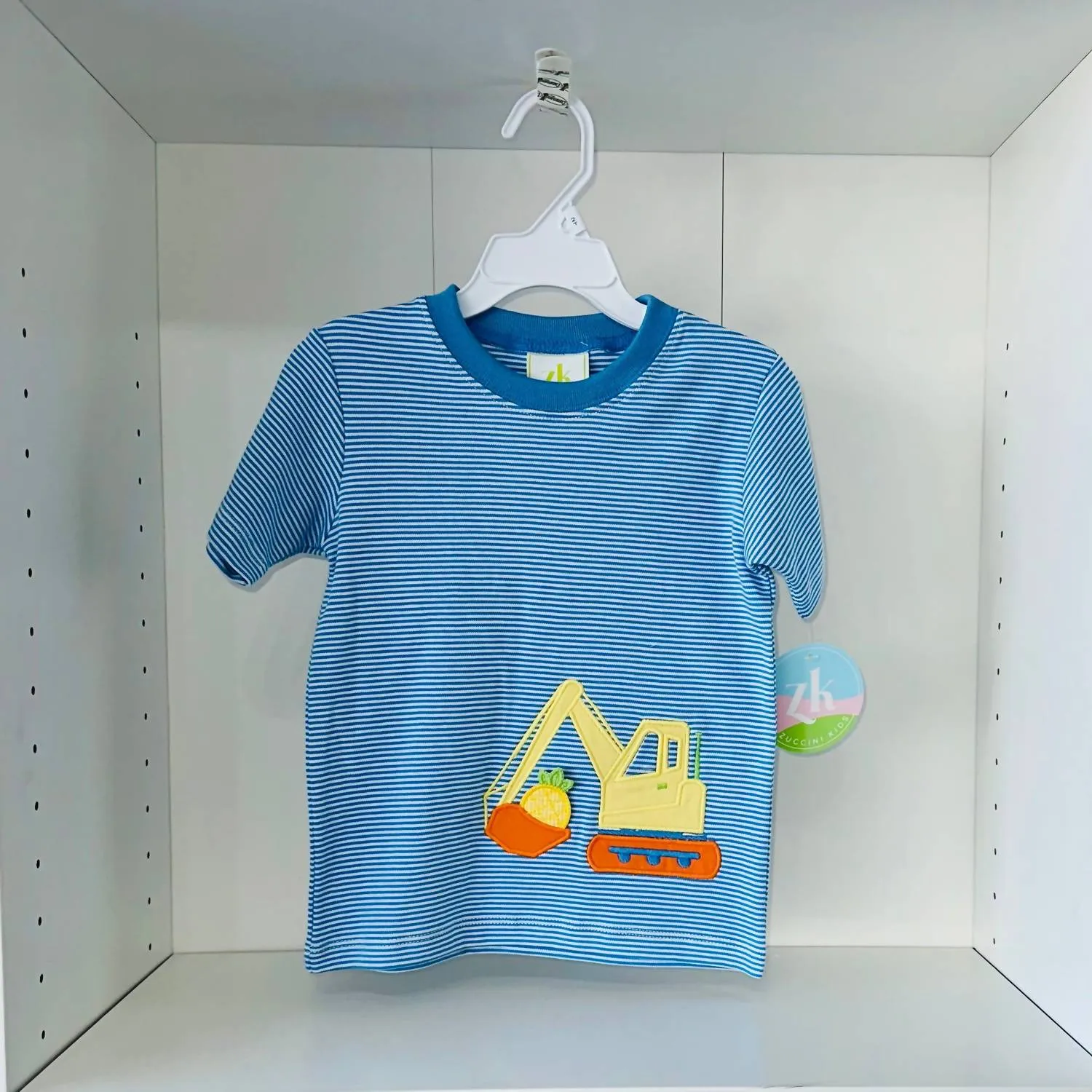Boy's Pineapple Excavator Tee In Blue