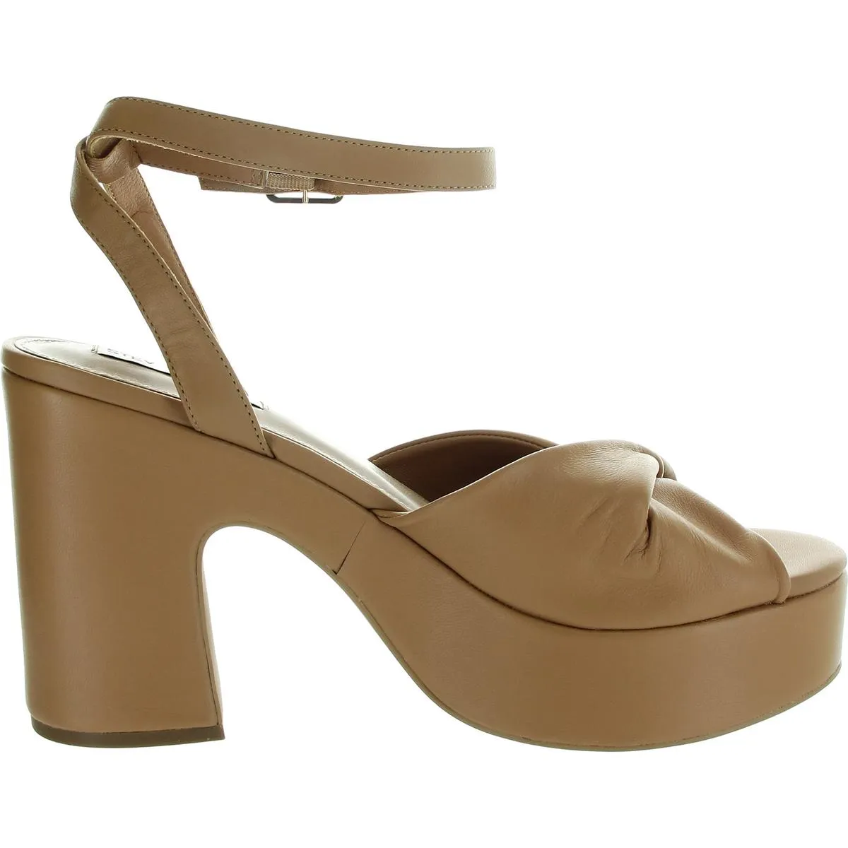 Caelan Womens Suede Block Heel Platform Sandals