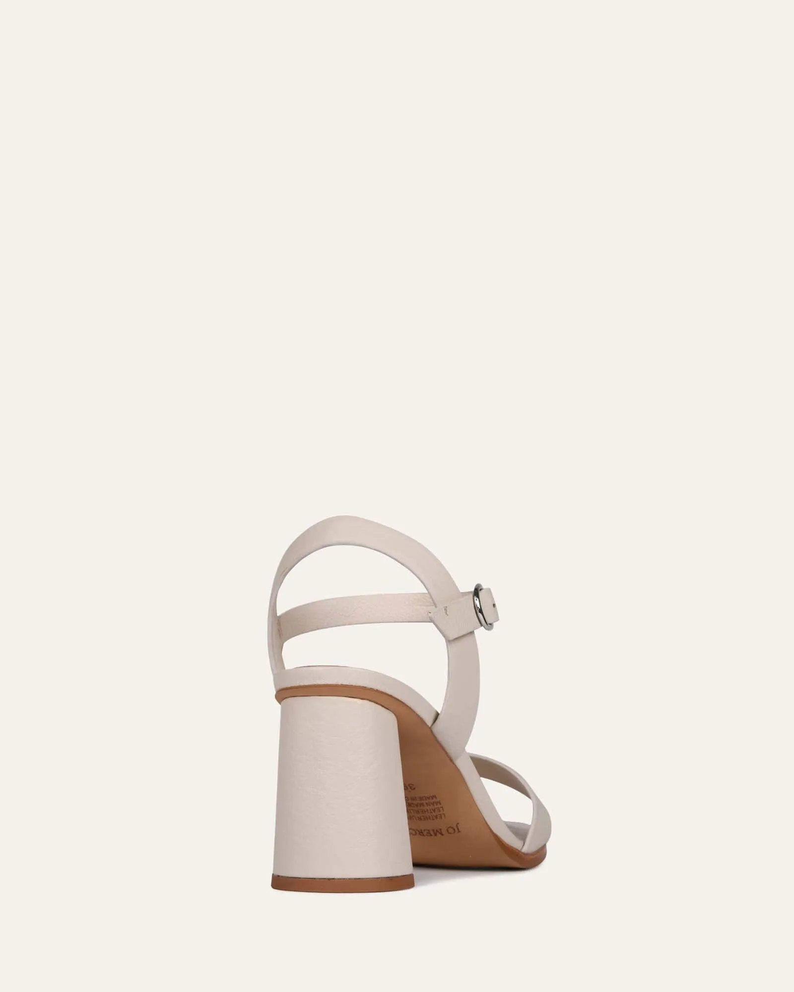 CALAIS HIGH HEEL SANDALS BONE LEATHER Jo Mercer