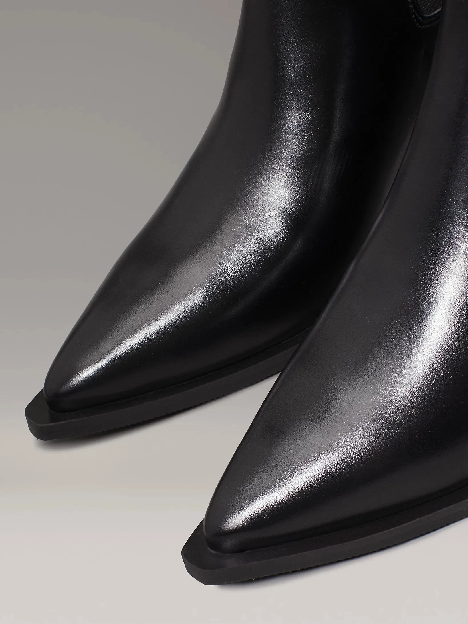 Calvin Klein HEEL Womens Cowboy Boots Ck Black