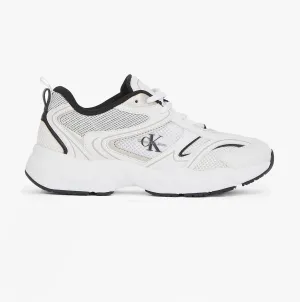 Calvin Klein RETRO TENNIS MESH Womens Trainers Bright White/Black