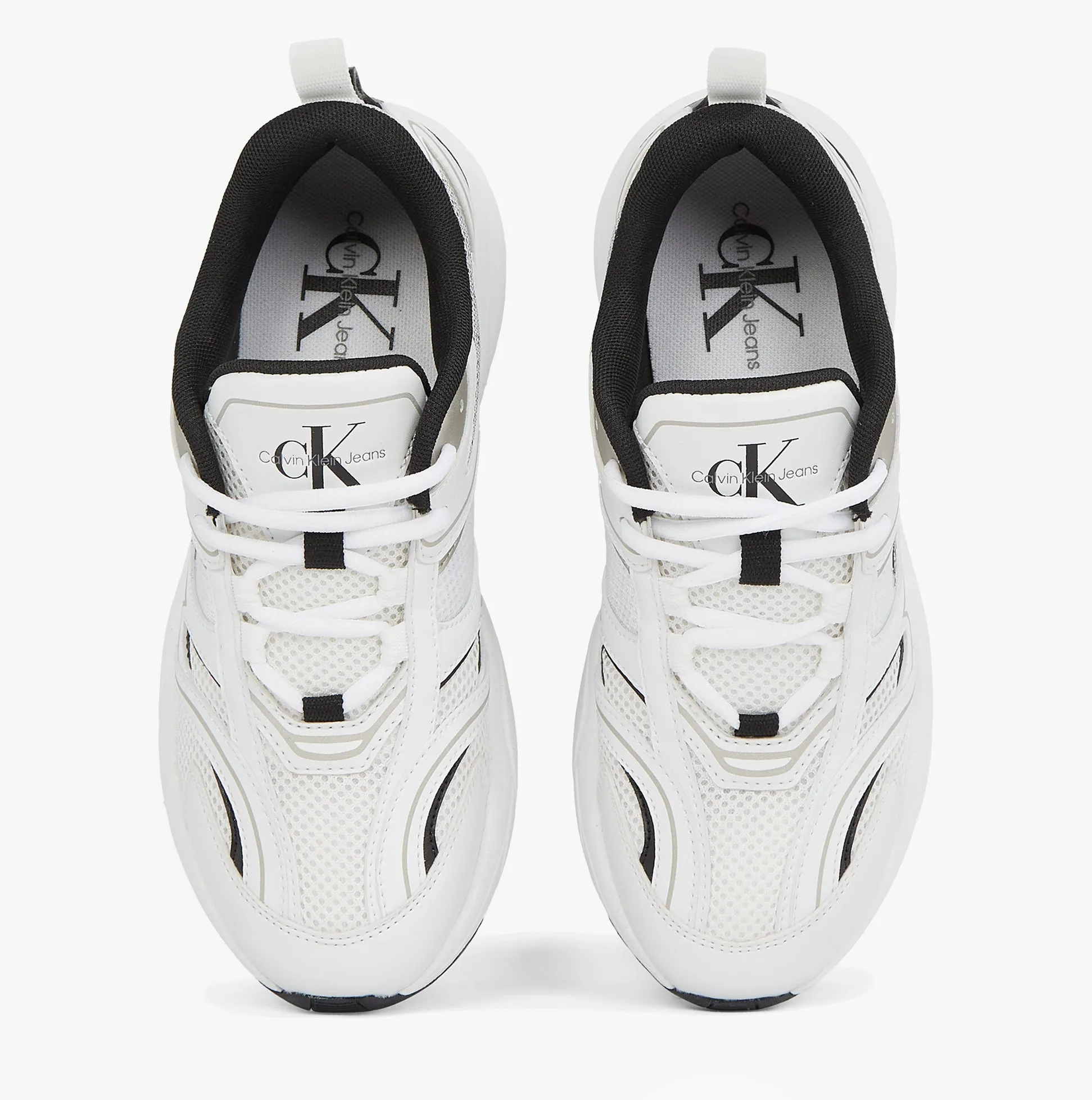 Calvin Klein RETRO TENNIS MESH Womens Trainers Bright White/Black