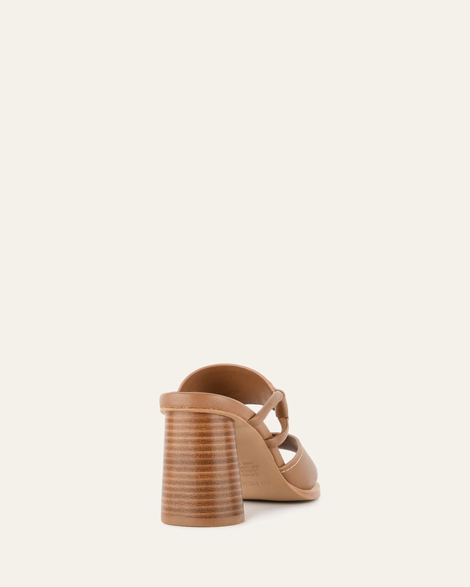 CAMMY MID HEEL SANDALS TAN LEATHER Jo Mercer