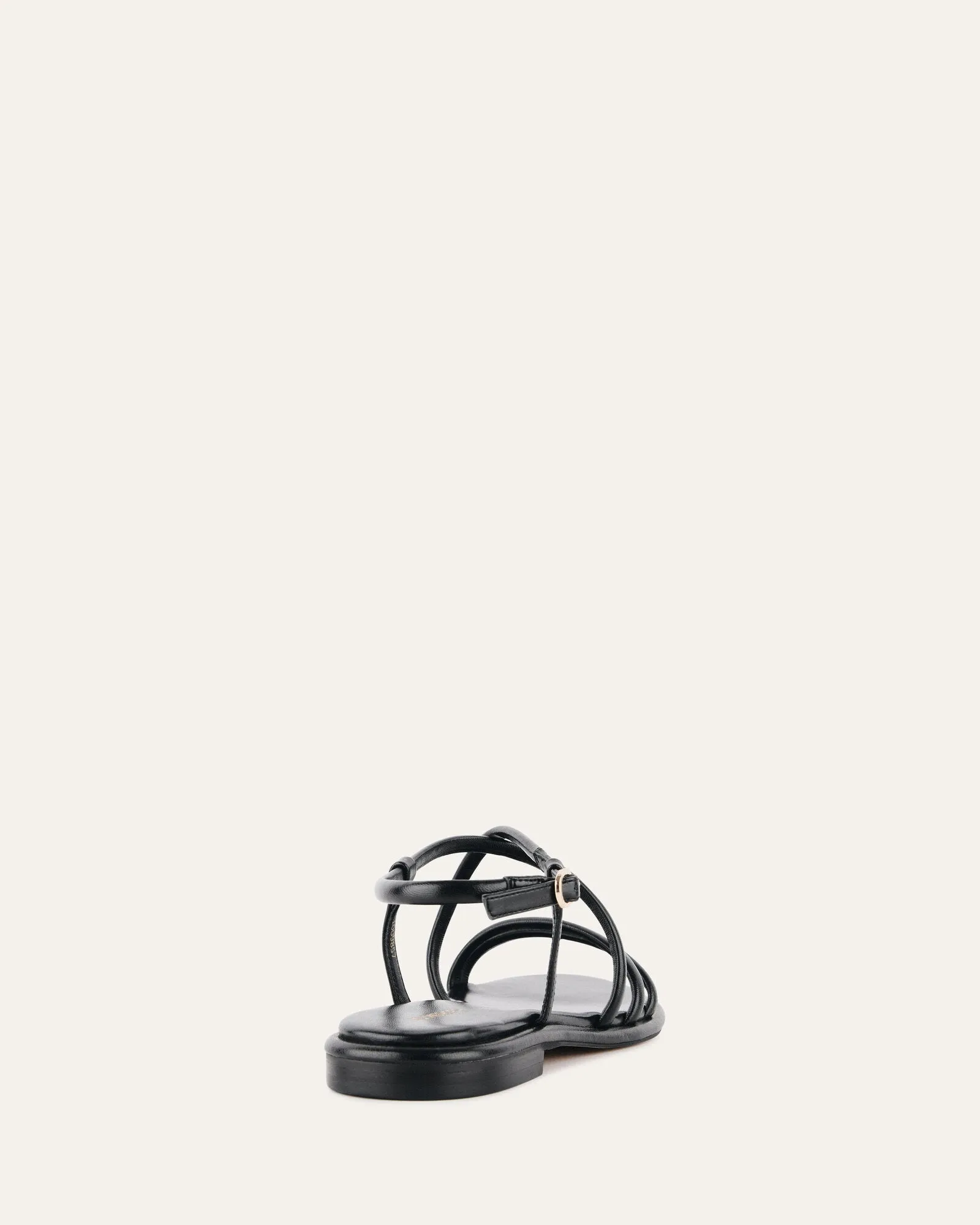 CATALINA FLAT SANDALS BLACK LEATHER Jo Mercer
