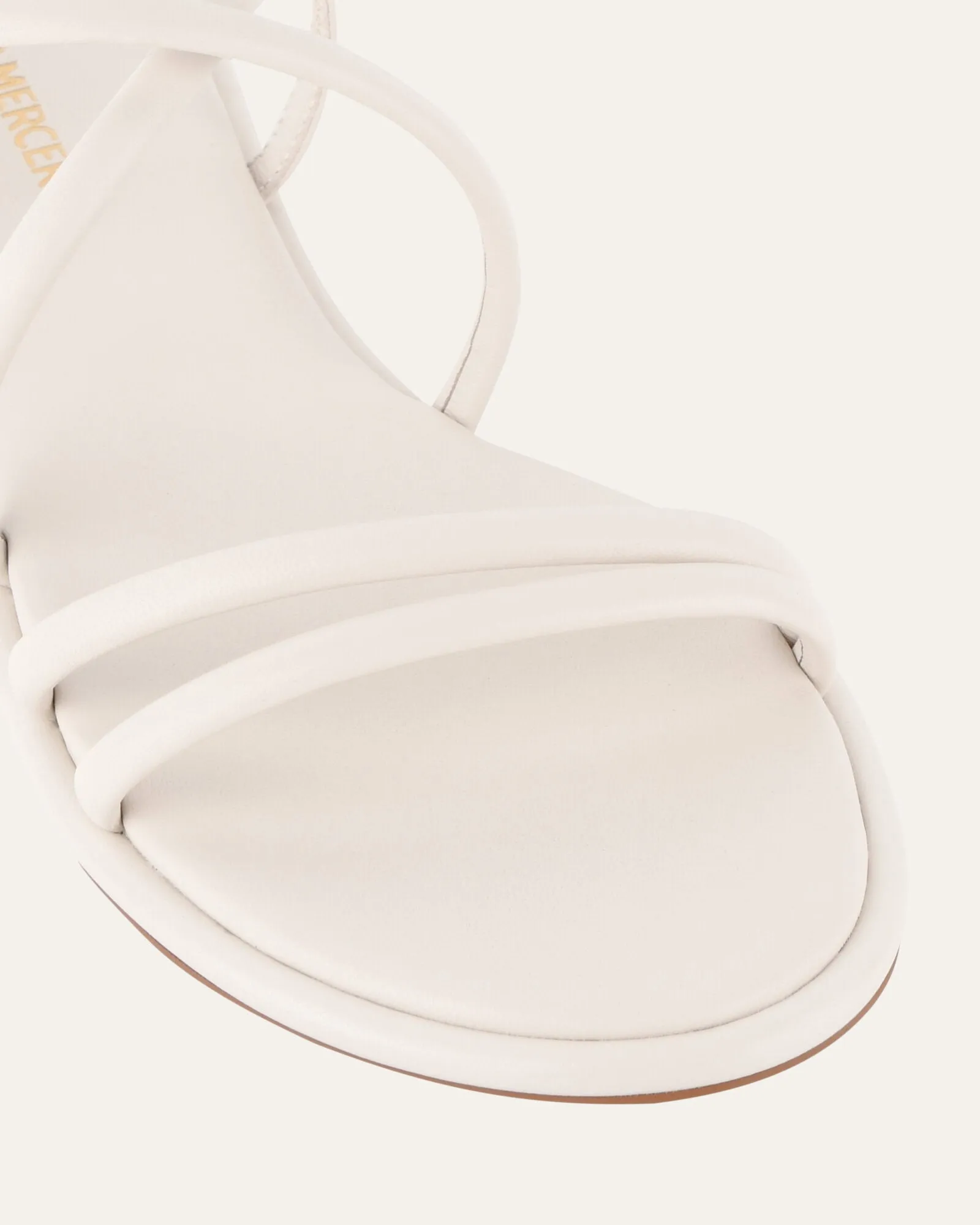 CATALINA FLAT SANDALS OFF WHITE LEATHER Jo Mercer