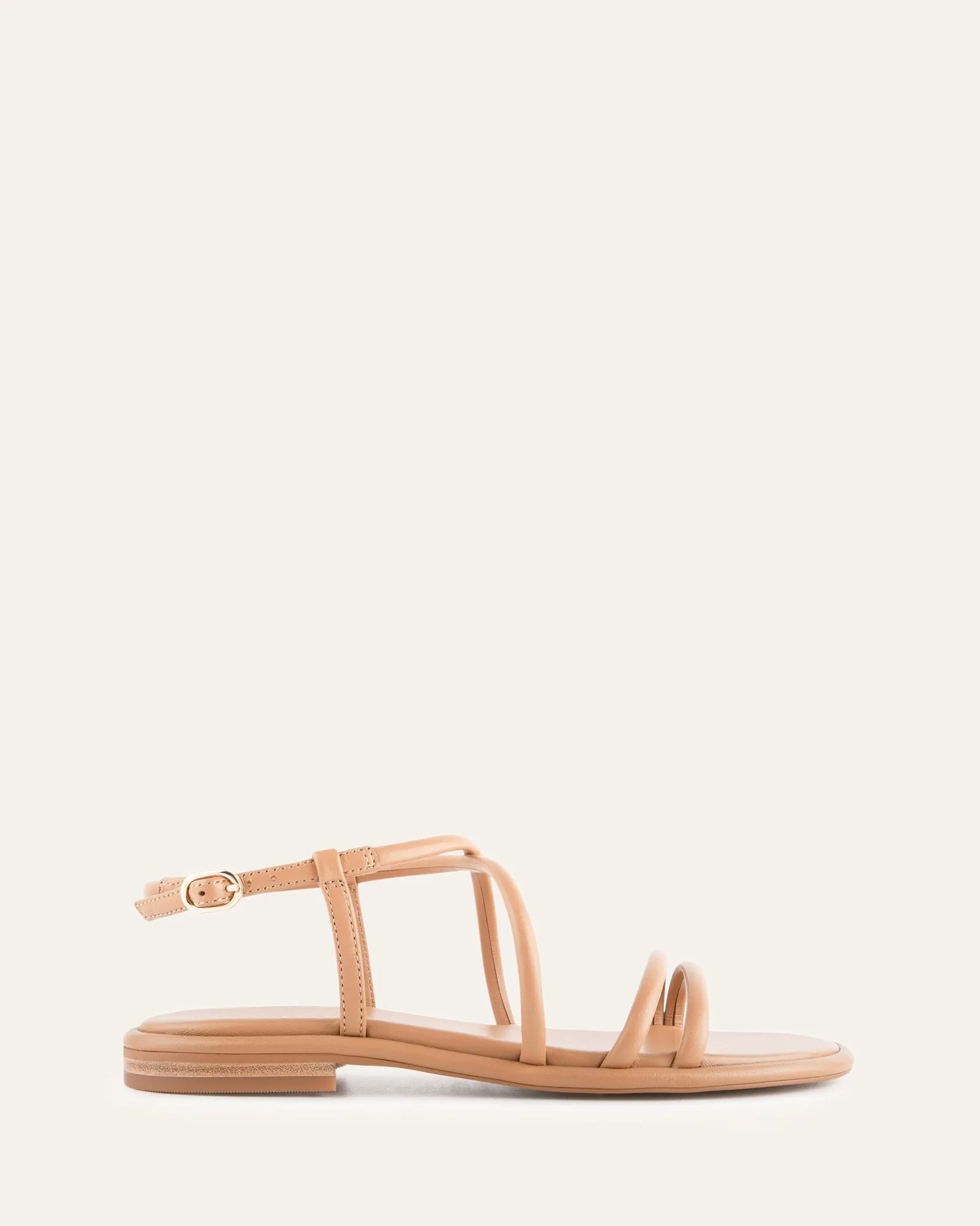 CATALINA FLAT SANDALS TOFFEE LEATHER Jo Mercer