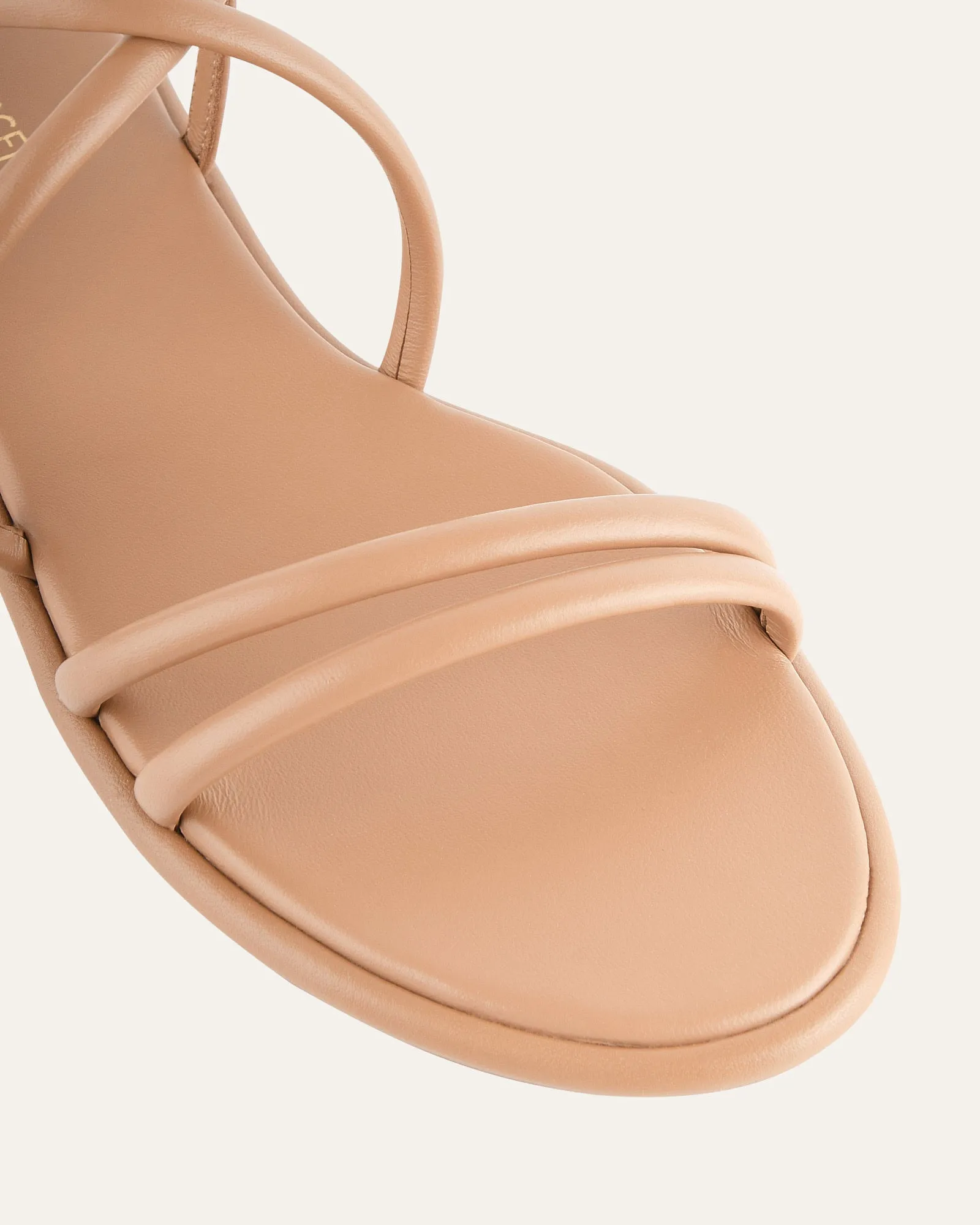 CATALINA FLAT SANDALS TOFFEE LEATHER Jo Mercer