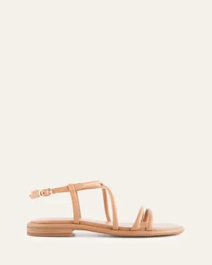 CATALINA FLAT SANDALS TOFFEE LEATHER Jo Mercer