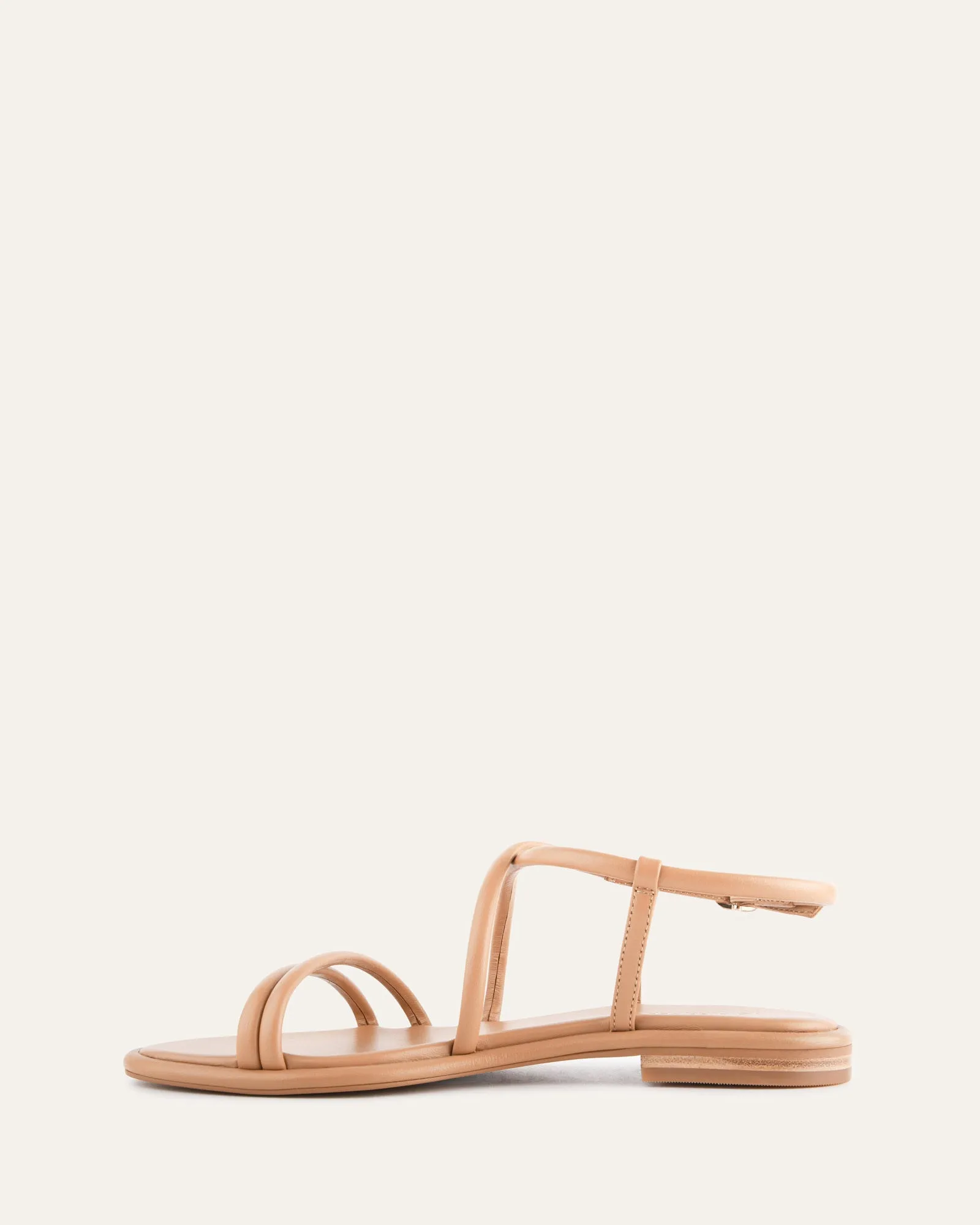 CATALINA FLAT SANDALS TOFFEE LEATHER Jo Mercer